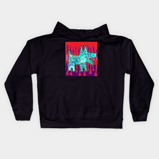 dog puppy abstract art graffiti Kids Hoodie